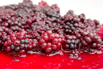 Ripe Blackberries in juice