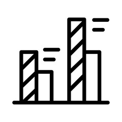 Chart, graph, diagram, report icon in thin line style vector illustration graphic design