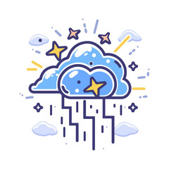 Naklejka premium Thunderstorm vector icon