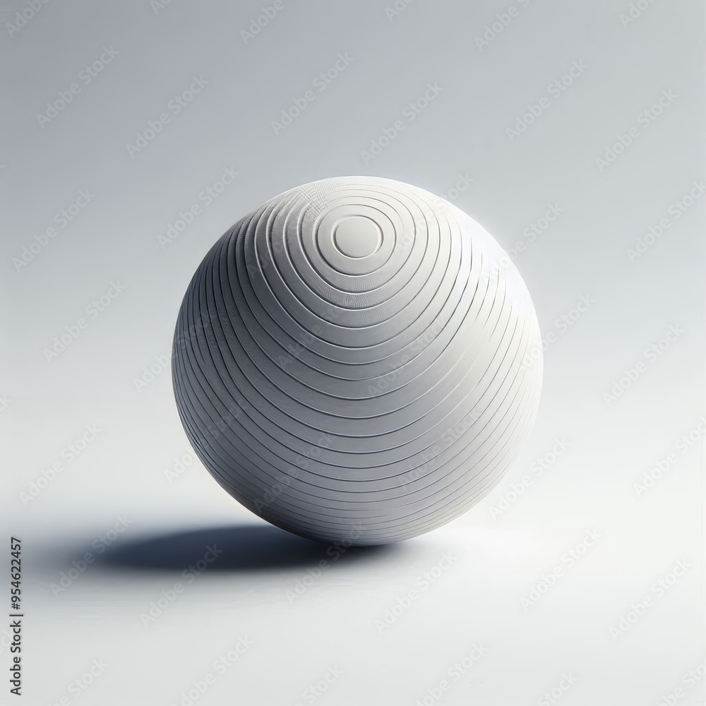 Poster black and white 3d render of a spherical object resembling egg