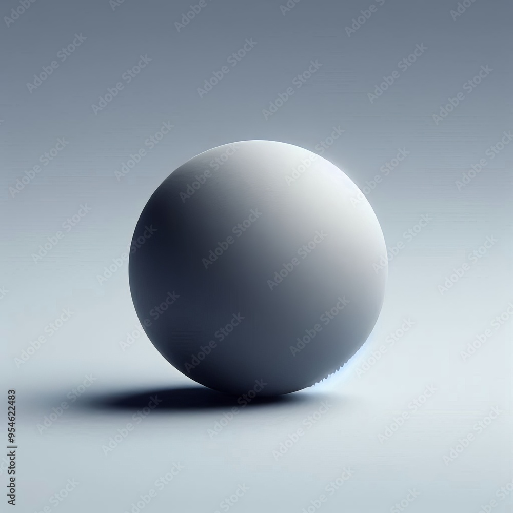 Poster black and white 3d render of a spherical object resembling egg