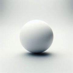 A single white sphere on a white background