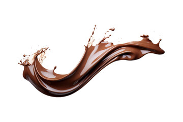 Chocolate liquid splash, white background, brown, sweet treat