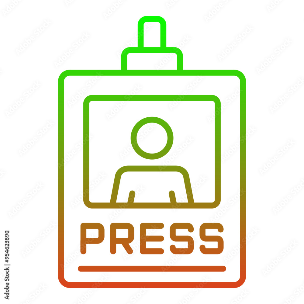 Poster press pass icon