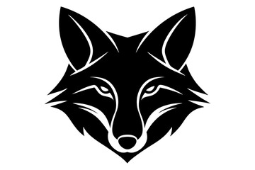 Fox head silhouette vector illustration