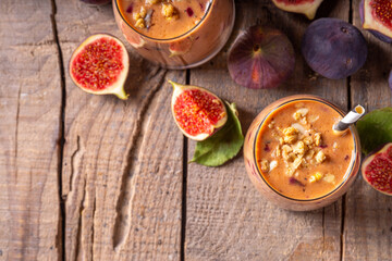Healthy breakfast figs smoothie