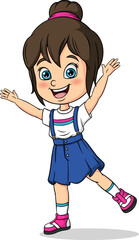 little girl celebrating