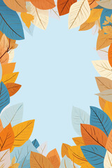 Vector foliage pattern frame