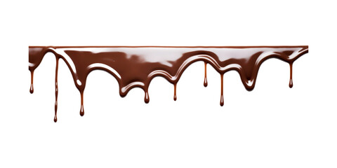 Dripping melted chocolate on a white backdrop is perfect for food blogs, dessert recipes, confectionery advertisements, and cooking tutorials