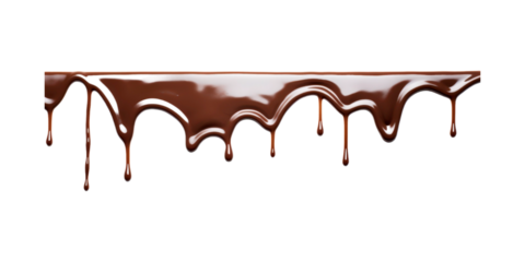 Dripping melted chocolate on a white backdrop is perfect for food blogs, dessert recipes, confectionery advertisements, and cooking tutorials