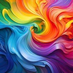 Obraz premium Rainbow paint swirl wallpaper/ background