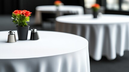 Networking conference with roundtable discussions, focus on collaboration and idea exchange, large event space