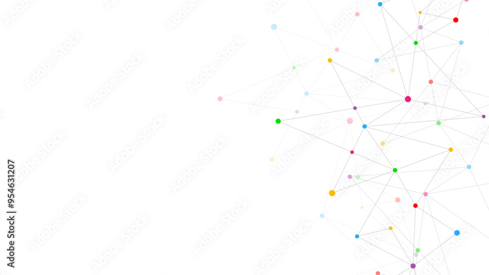 Poster vector illustration of minimalistic design with connecting the dots and lines. abstract geometric ba