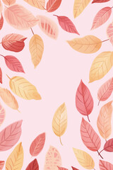Vector foliage pattern frame