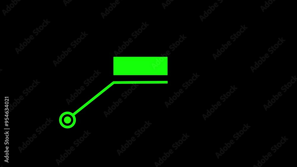 Poster hud elements on black background. animation of hud elements. animate a white callous for text. green