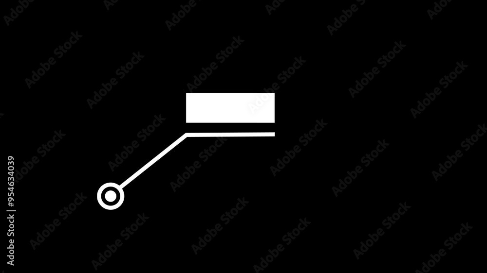 Poster hud elements on black background. animation of hud elements. animate a white callous for text. white