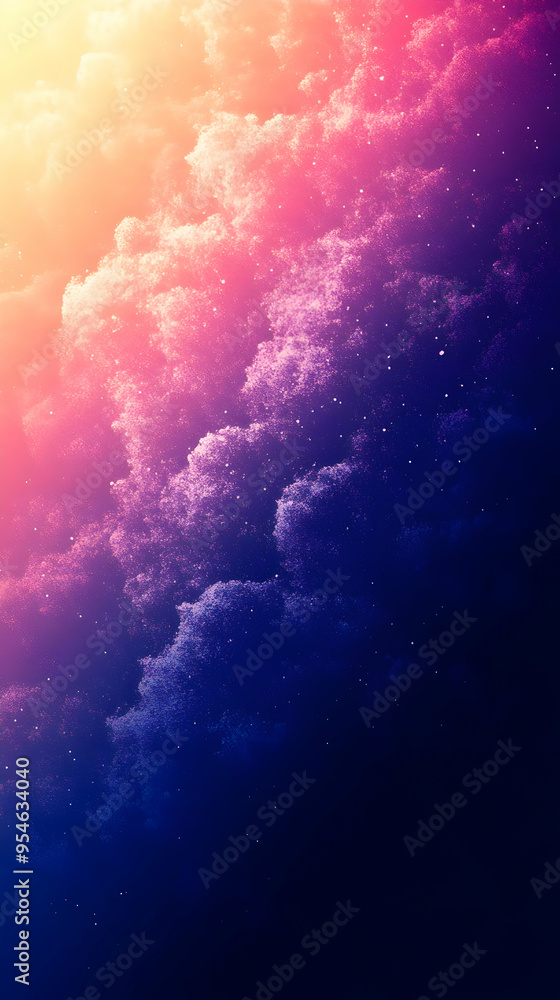 Canvas Prints Abstract pink and blue clouds with glitter and sparkle.