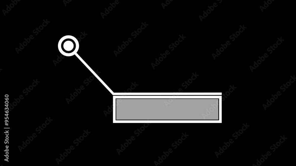 Poster animation of hud elements. animate a white callous for text. white color hud elements on black backg