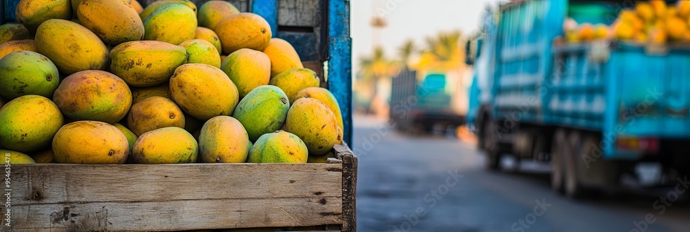 Poster Fresh Mangoes on the Road