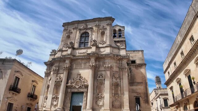 Amazing view of The Old town of Lecce, Apulia Region, Italy