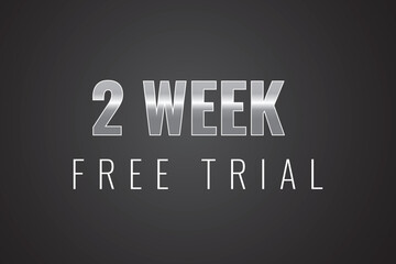 2 week free trial banner design. 2 weeks free banner background
