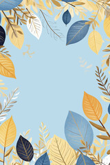 Fototapeta premium Vector foliage pattern frame