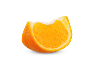 Sliced Orange fruit isolated on white background.