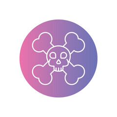 Skull icon vector stock illustration