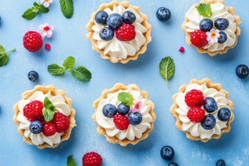 Delicious Mini Tartlets with Fresh Berries