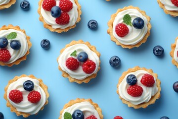 Delicious Raspberry and Blueberry Tarts