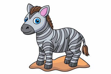 zebra cartoon isolated on white