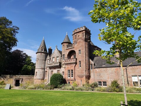 Hospitalfield House, Arbroath, Scotland, movie location of filming for Netflix movie, The Bride of Frankenstein, September 2024