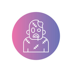 Zombie icon vector stock illustration