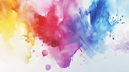 Obraz premium Colorful Liquid Splashes Against White Background