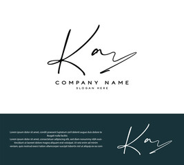 KA K A initial handwriting signature logo