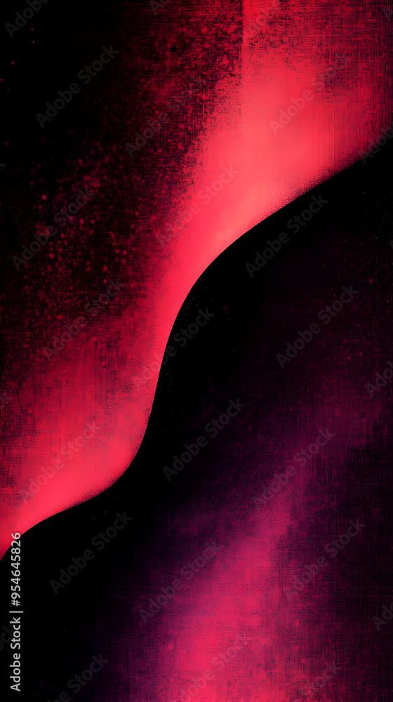 Poster Abstract red and black grunge background with a wave design.