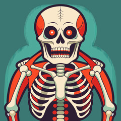 skull pirate skeleton vector illustration
