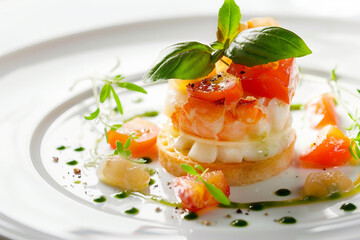 AI generated picture of a tasty meal dinner isolated on white background created with generative AI