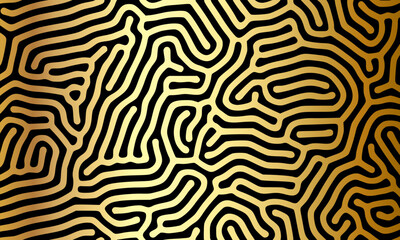 Turing Diffusion Abstract with gold texture background 