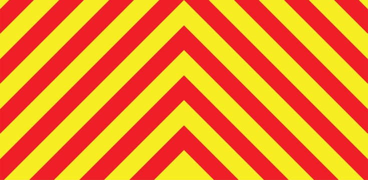 A red and yellow warning chevron emergency vehicle background