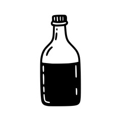 bottle water cartoon doodle hand drawn vector illustration template design