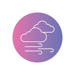 Fog icon vector stock illustration