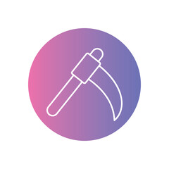 Scythe icon vector stock illustration