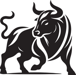 A bull silhouette