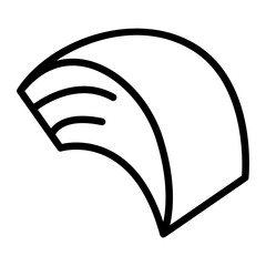 Fish icon in thin line style vector illustration graphic design