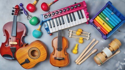 Naklejka premium musical instruments for children xylophone