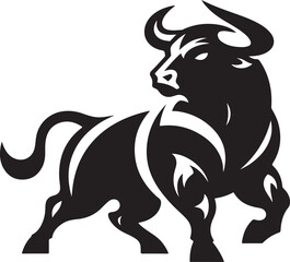 A bull silhouette