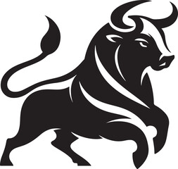 A bull silhouette