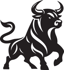 A bull silhouette