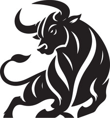 A bull silhouette